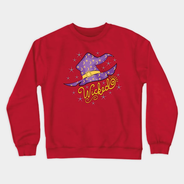 Wicked Witch Hat Crewneck Sweatshirt by Designoholic